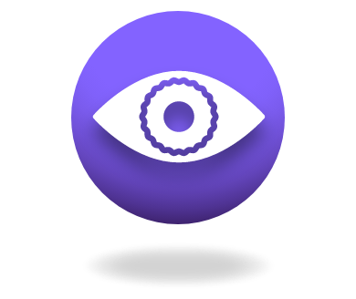 Eye inside circle icon